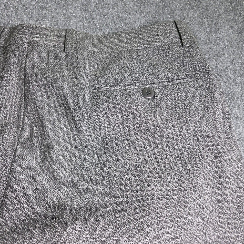 Zanella Wool Dress Pants Mens 36 Gray Bennett Pleated Cuffed Made Italy - Picture 9 of 9